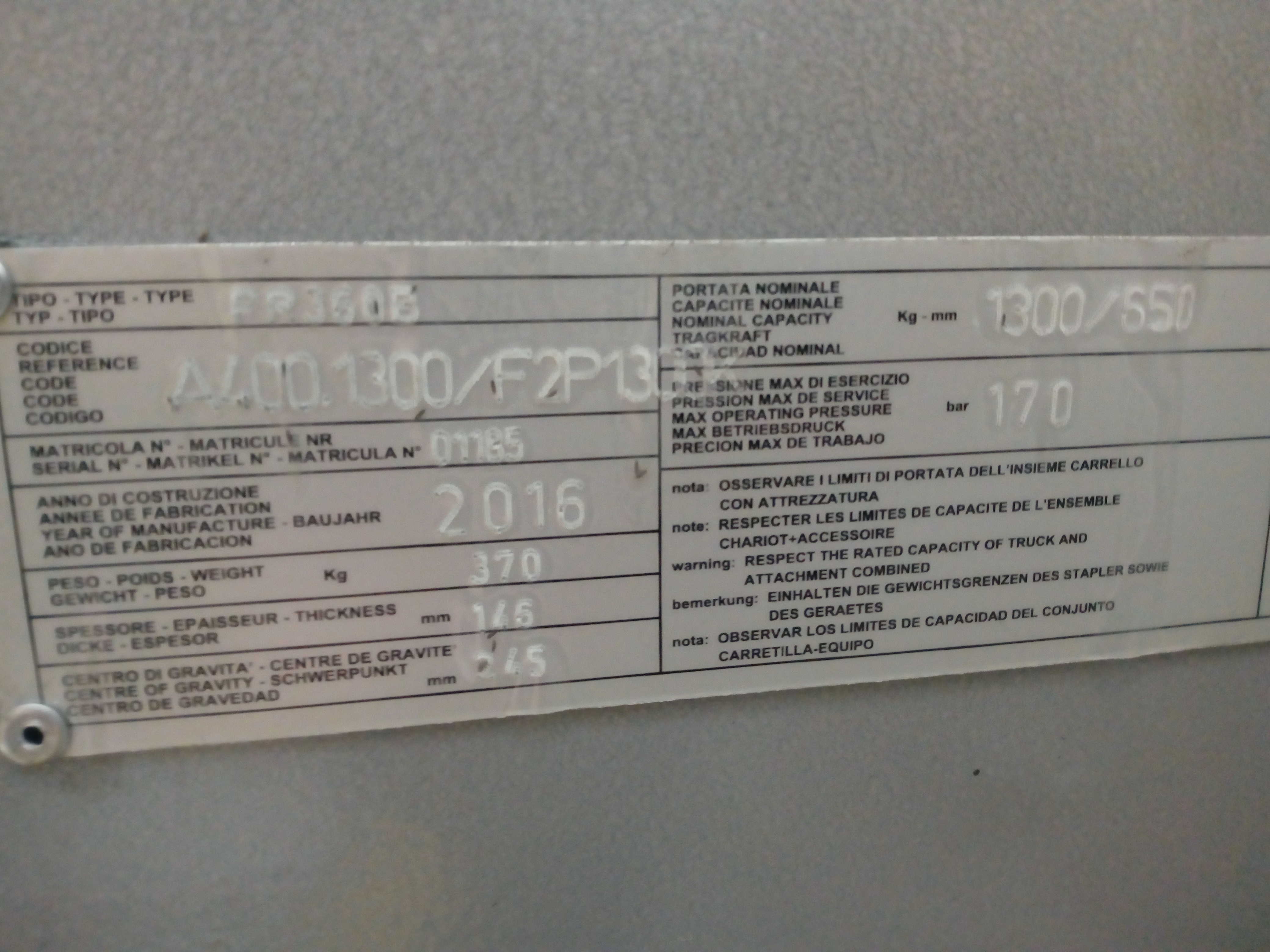 Pinza per bobine di carta - Fabocarr